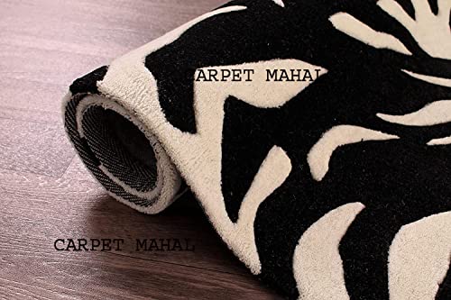Image of Carpet Mahal Export Quality Handmade Tuffted Pure Woollen Carpet for Living Room Bedroom Size 7 x 10 feet (210X300 Cm) Color-Multi