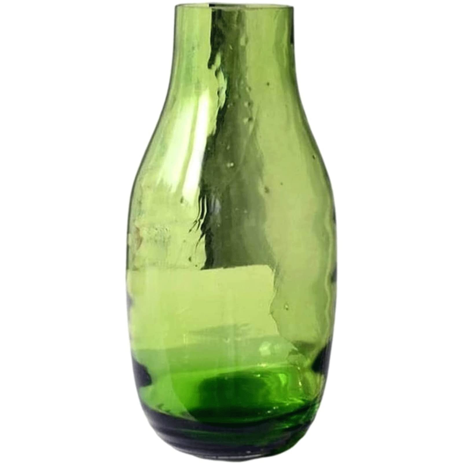 Ngdfgr As Known Fashion European Green Glass Vase Simple Fashion Flower Vases Minimalist Flower Arrangement Flower Vessel Home Decoration Ornament Decoration (C),C
