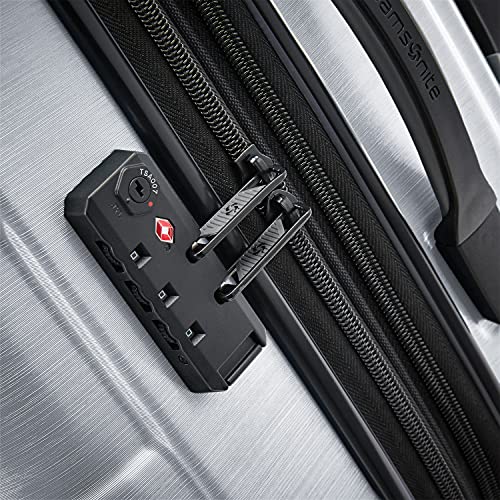 Image of Samsonite Centric 2 Hardside Expandable Luggage with Spinner Wheels, Silver, Checked-Medium 24-Inch