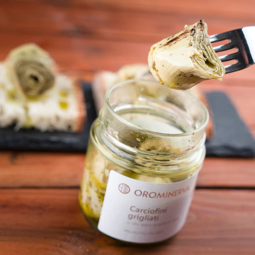 OROMINERVA - Set carciofini sott'olio da 6 vasetti - In olio EVO e senza conservanti