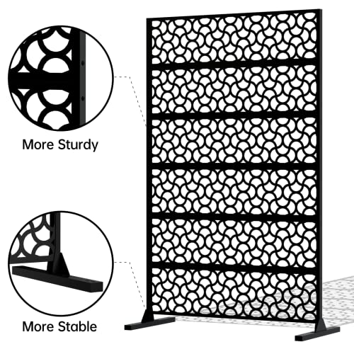 Outdoor Privacy Screens And Panels For Patio Metal Privacy Fence Screen With Freestanding Decorative Room Divider For Balcony Deck Garden Backyard Swimming Pool 6 Ft #TOP4