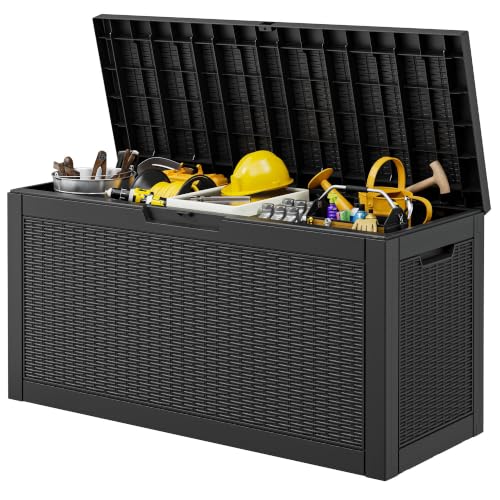 Image of Outdoor Storage Box Waterproof, 80 Gallon Deck Box for Patio Storage