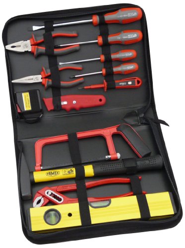 FAMEX 190-48 Werkzeugtasche mit Reißverschluss - Tasche mit Werkzeug Set für DIY und Reparaturarbeiten Cover