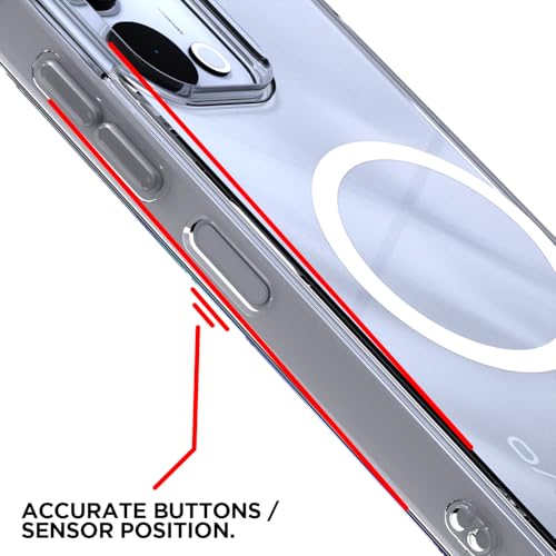 Image of Pikkme Back Cover for Vivo T5x / Vivo Y51 Pro /iQOO Z11x 5G Mag-Safe Shockproof PC + TPU Protective Case Magnetic Support Bumper Case (Transparent Mag-Safe)
