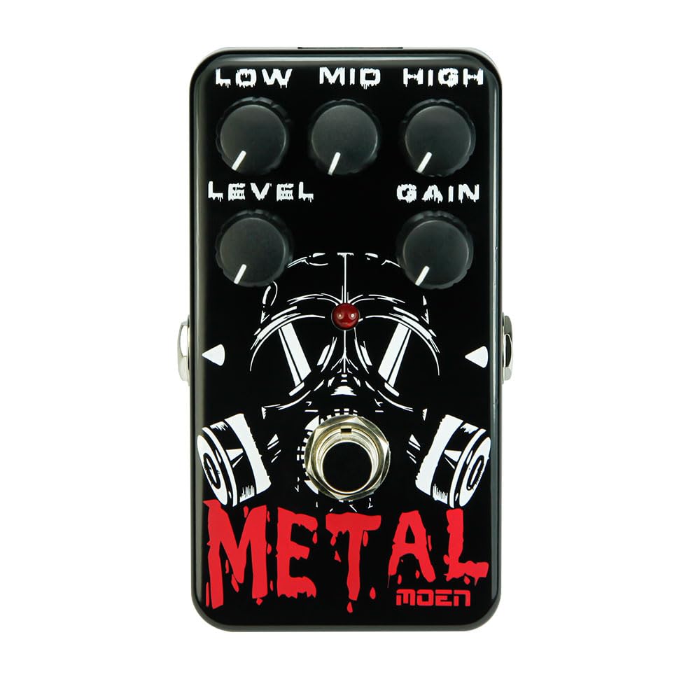 MOEN Electric Guitar Pedal Effects Metal Distortion Gain Level Low Middle High