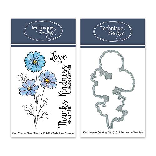 Kind Cosmo Clear Stamps & Dies Bundle | Photopolymer Stamps | Clear Rubber Stamps | Matching Metal Dies | Die Cuts | Craft Dies | Cutting Dies