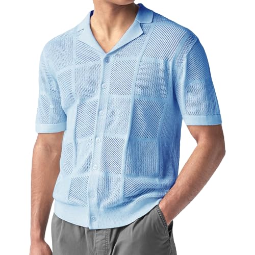Chemise casual boutonnée en perspective avec maille ajourée fine