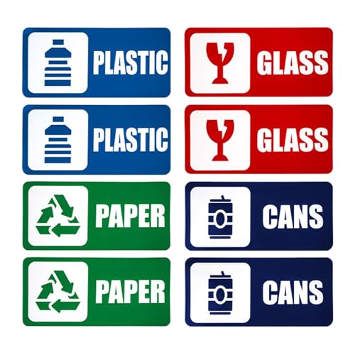 Reviews de Sistemas de clasificación de basura para comprar hoy. 46 Etiquetas de reciclaje de papeleras, paquete de 8 calcomanías autoadhesivas, iconos transparentes y atrevidos, de larga duración, uso en interiores y exteriores, fácil...