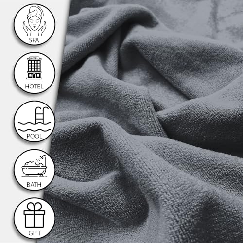 Image of Sassoon Venir Microfiber 1 Piece Men Bath Towel 450 GSM (70x145cm, Stormdust Color) Ultra Soft Material, Towel for Daily use