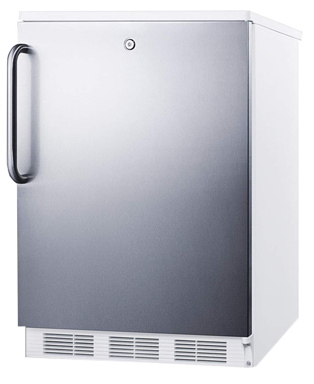 Summit Appliance Ff7lwsstb Accucold Freestanding All-Refrigerator, Automatic Defrost, Factory Lock, Adjustable Shelves, Dial Thermostat, Hidden Evaporator, Fully Finished Cabinet, 5.5 Cu.Ft Capacity on Fridge.com - View 2