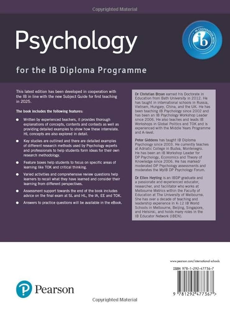 Pearson Psychology for the IB Diploma Programme 3rd edition