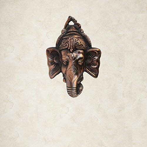 Ganesha Mur Métal Suspendu marron et multicolore pour décoration intérieure