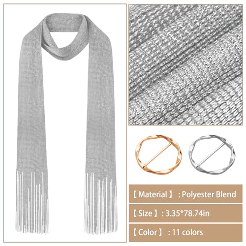 Y2K Sequined Colorful Skinny Scarf for Women – Lightweight Rave Neck Scarf, Festival Head Wrap or Belt Accessory4