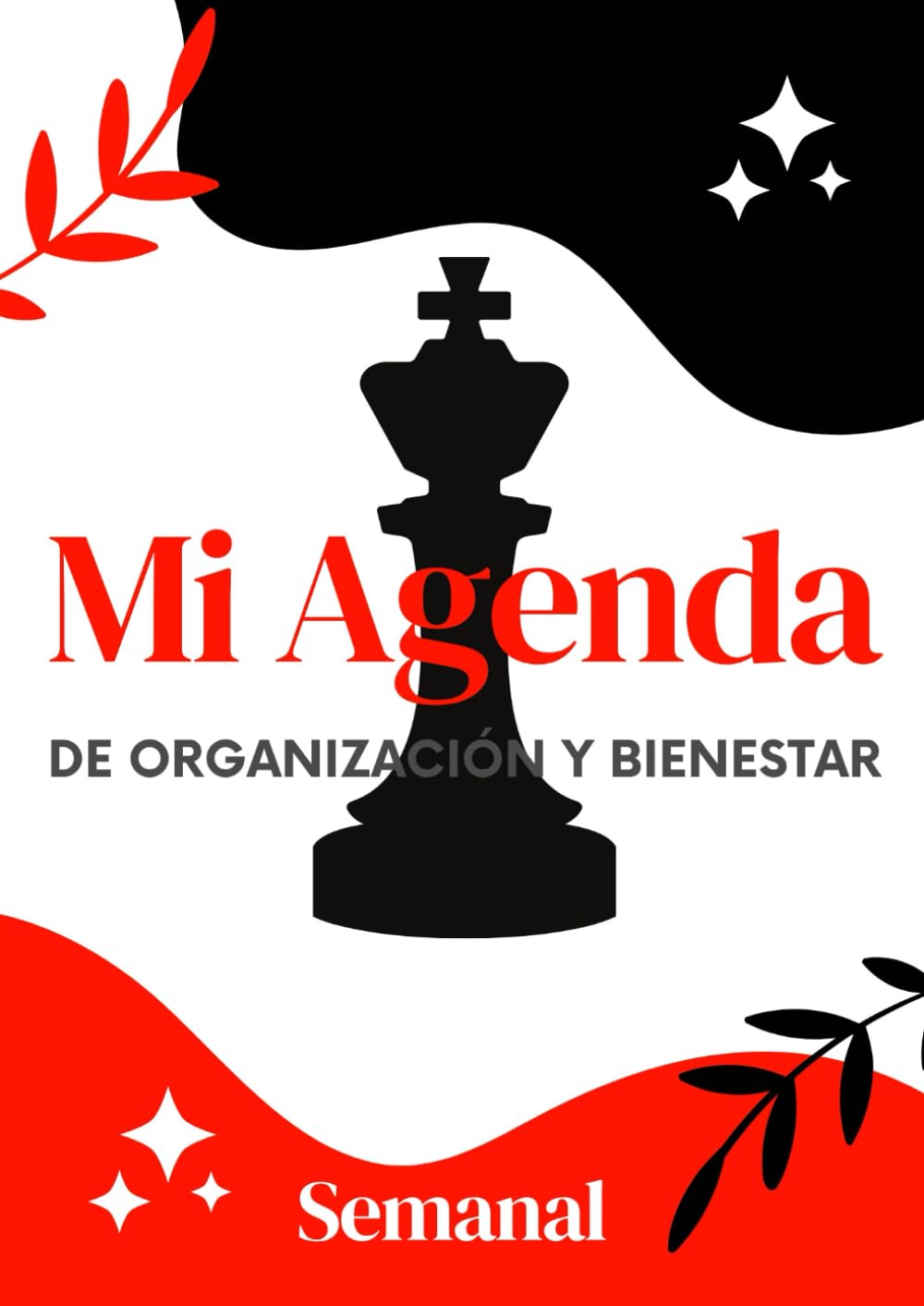 Agenda Planificador Semanal - Organización y Bienestar: Diseña tu semana, equilibra tu vida (Rojo)