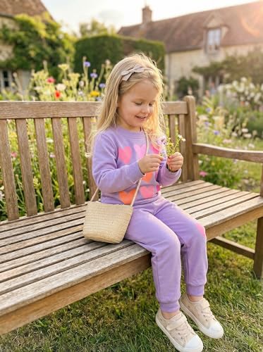 Image of Little Girls Outfits 2 Piece Toddler Long Sleeve Sweatshirt Leggings Pants Fall Winter Clothing Set 2-10 Years