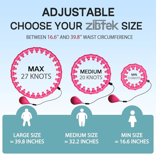 Zibtrek A02 Weighted Hula Infinity Fitness Hoop For Adult Weight Loss, 2 In 1 Smart Fitness Workout Hula Circle Hoops thumb #1
