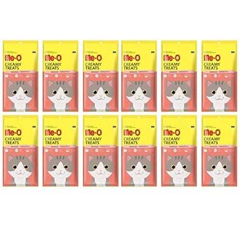 Image of Me-O Creamy Treats - Pack of 12 (Salmon), All Life Stages, Cat