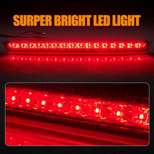 Image of Third 3rd Brake Light LED for 2007-2014 Chevy Tahoe Suburban /GMC Yukon, High Mount Rear Brake Lights Assembly for 07-14 Yukon XL, Waterproof Center Cab Lamp Stop Light (Clear)