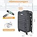 KESSER® Reisekoffer Hartschalen-Koffer Inkl. Kofferwaage + Gepäckanhänger | Trolley Gepäck Rollkoffer Zahlenschloss 4 Rollen ABS-Hartschale Teleskopgriff (75cm – 120L, Anthrazit)
