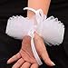 GRACEART Elizabethan Wrist Ruffs Ruffled Cuff Clown Arm Bands 1 Piece White Cuff