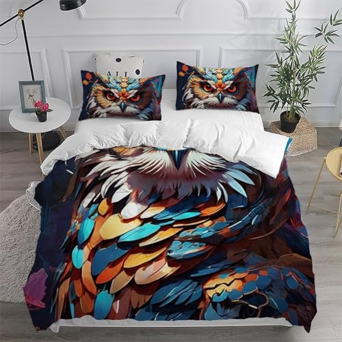 Housse de couette imprimé 3D animaux volants en microfibre douce 200x200 - 6