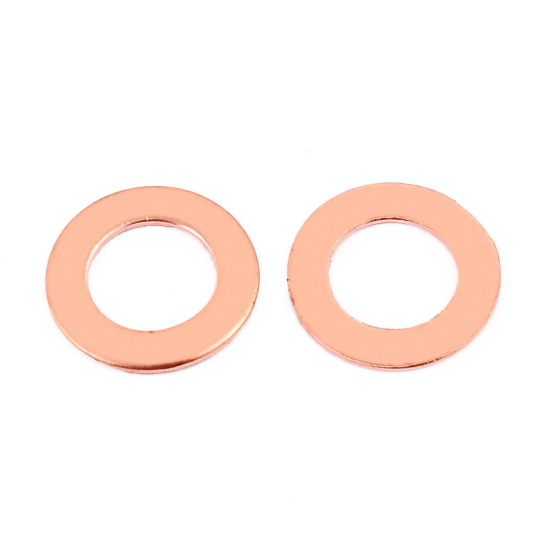 sourcing map 10pcs 18mm x 10mm x 1mm Flat Ring Copper Crush Washer Sealing Gasket Fastener, 10*18 - Image 2