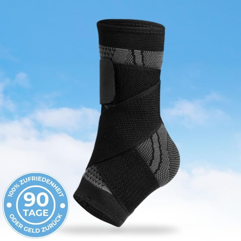 BioAktiv Fußbandage Einstellbare Flexible Ultra Sprunggelenkbandage für Damen & Männer, geeignet für Sport wie Fußball & Fitness