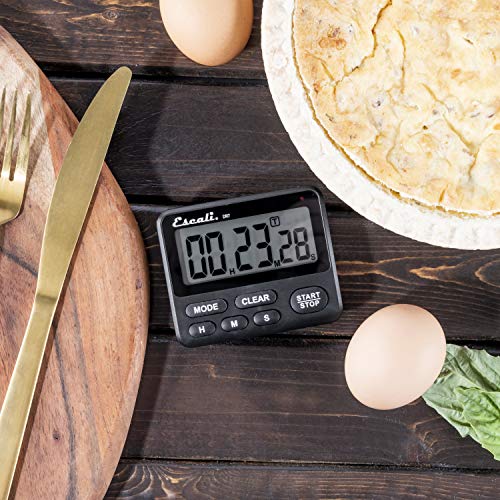 Escali Extra Loud Display Digital Kitchen Timer With Clock Mode, Recall Timer Magnetic Back #TOP6