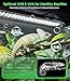 12W T5 UVB LED Reptile Light – High Output UVA UVB Light for Bearded Dragon, T5 10.0 UVB Reptile Light Fixture (19.6