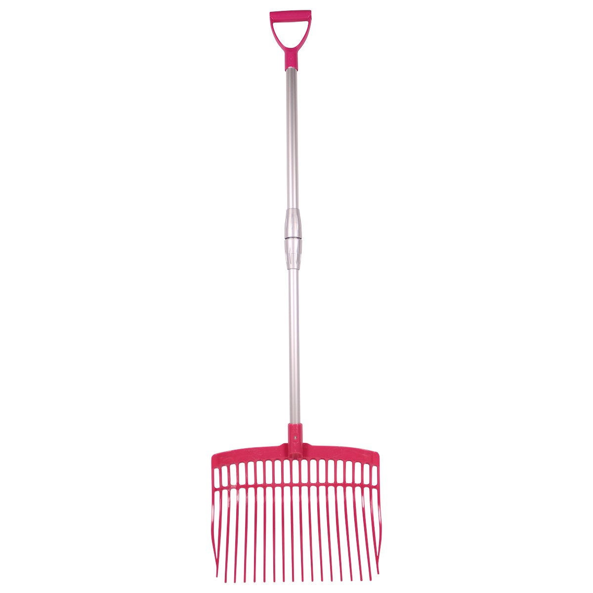 Mistgabel hot pink mit Alustiel in Box
