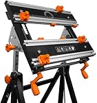 WEN Portable Work Bench with Steel Construction, Clamping Vises, and Adjustable Height and Bevel (WB2322T)