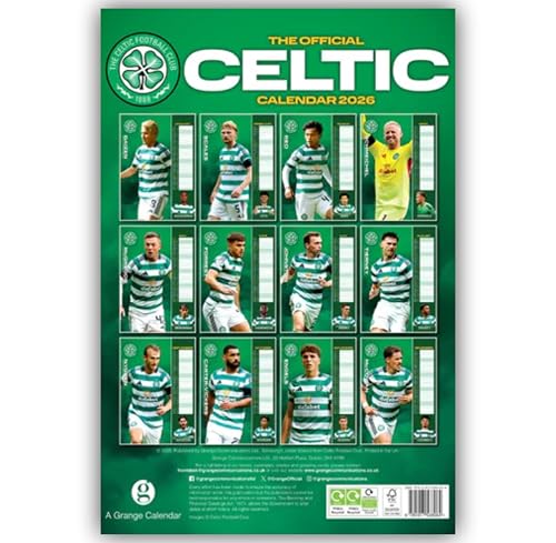 Celtic Calendar 2026 A3 Wall Calendar Football Gift Present with Free Organising Stickers Included - Image 5
