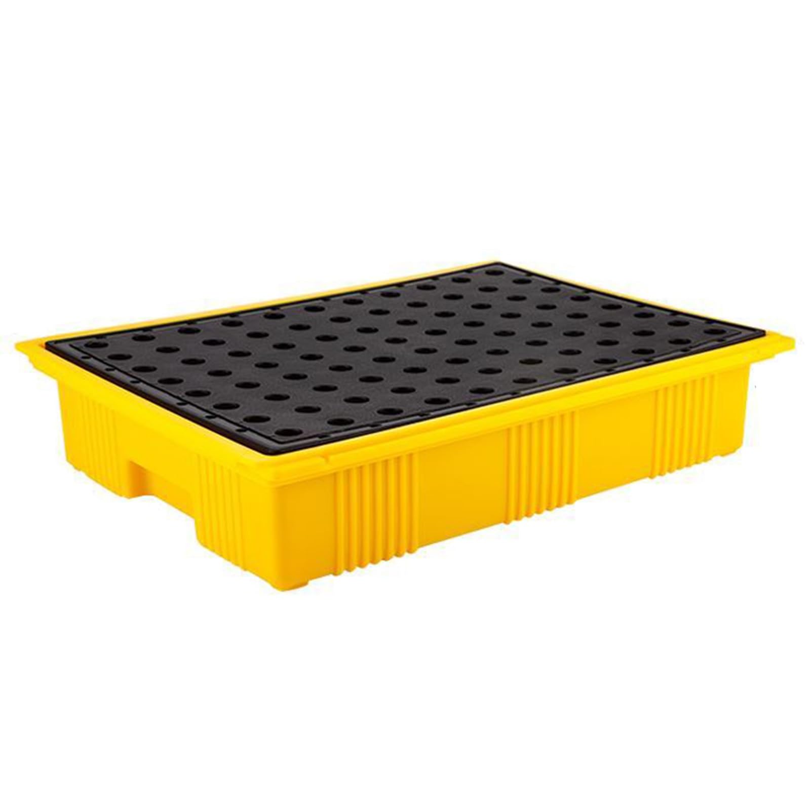 SGKOMN Oil Tank Spill Tray,Spill-Proof Tray Oil Tank Spill Tray,Spill Platform, Stackable Modular Spill Containment Tray Platform, Anti-Skid Leak Proof Polyethylene Pallet, Can St
