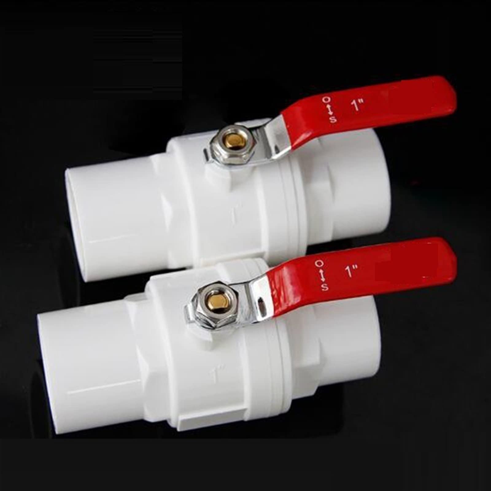 1 Uds válvula de bola UPVC diámetro interior 20-90mm válvula de vástago de acero accesorios de PVC for conexión de tubería(90mm)