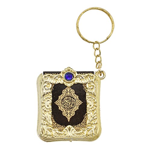 Preisvergleich Produktbild Kesheng Schlüsselanhänger Schlüsselring Koran Buch Kunstleder Papier Moslem Geschenk MEHRWEG