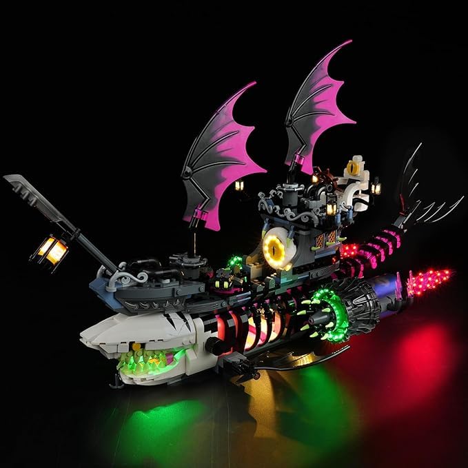DALDED LED Lighting Kit for Lego DREAMZzz Nightmare Shark Ship 71469, LED Light Compatible with Lego 71469 Building Block Models (Not Include Set)