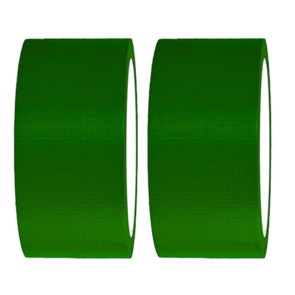 TapeZilla 2 Rolls Green Duct Tape 50mm x 20m Gaffer Tape Heavy Duty