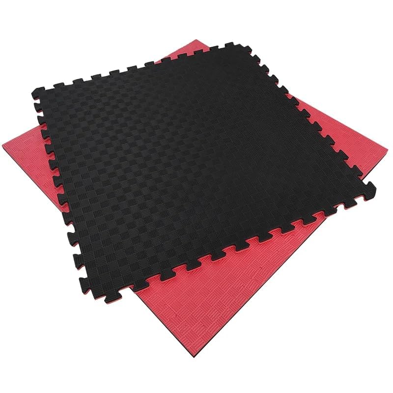 Artatami® Tatami Puzzle 1x1x40 mm Rojo   Negro【1 Unidad】 Profesional Alta Densidad EVA – Tatami 4 cm para Judo, BJJ, MMA y Lucha – Suelo Artes Marciales Antideslizante Premium