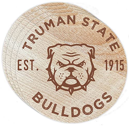 Truman State University Wood Coaster Engraved 4-Pack Officially Licensed Collegiate Product