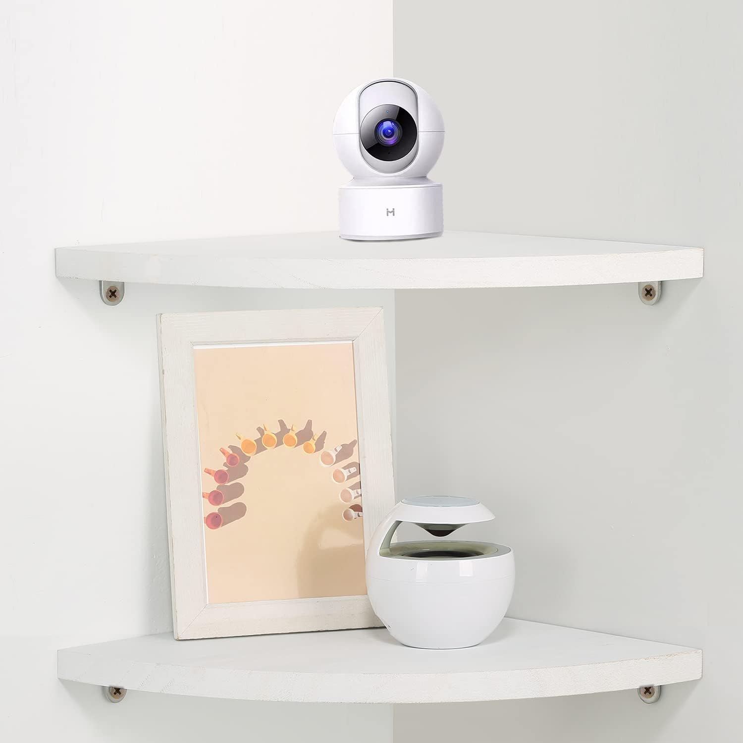 10 inch Corner Wall Shelf Set of 2, Solid Wood Corner Floating Shelves for Wall, Round End Wall Mounted Floating Shelf for Bedroom, Living Room and Kitchen (White-10 inch) 10 inch Corner Wall Shelf Set of 2, Solid Wood Corner Floating Shelves for Wall, Round End Wall Mounted Floating Shelf for Bedroom, Living Room and Kitchen (White-10 inch)