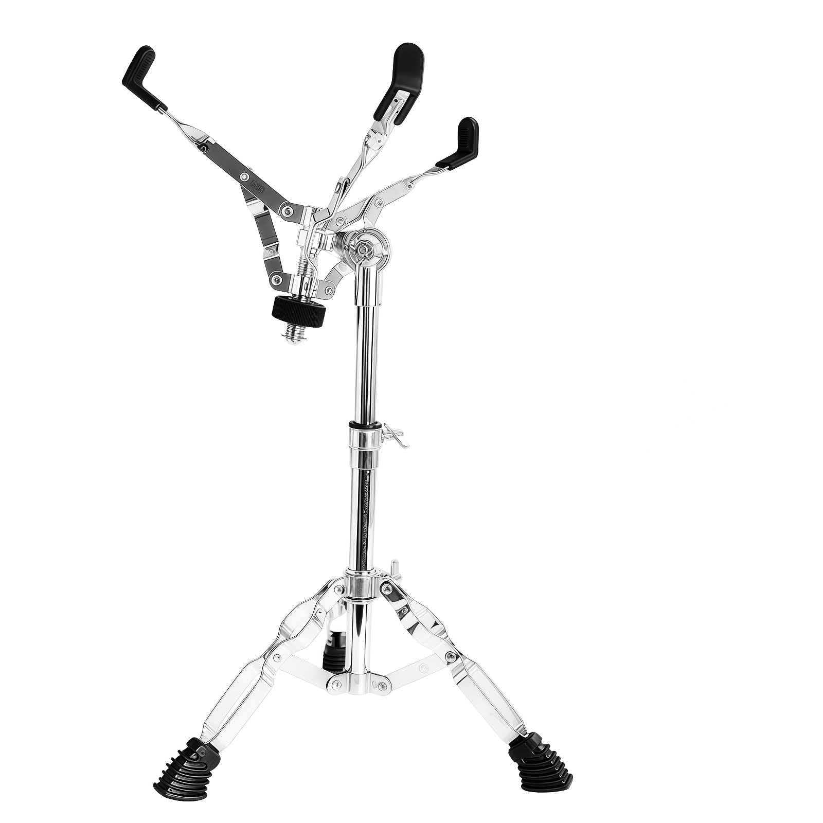Snare Drum Stand, Adjustable Double Braced Tripod Drum Hardware with , Lightweight Sturdy Chrome, Fit 10-14 Inch Snare Drum & Practice Pad, for Drum Beginners & Students