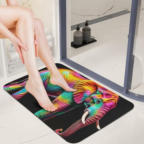 Tapis de bain diatomées absorbant séchage rapide éléphant
