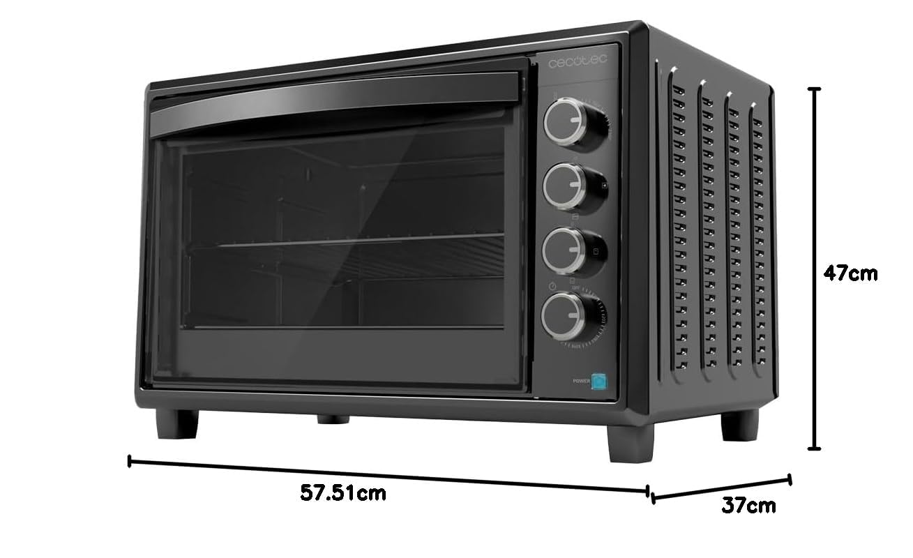 Cecotec Piec Konwekcyjny 60L Bake&Toast 6090 Black Gyro 2200W 12 Funkcji 230°C Podwójna Szyba