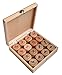 Elloapic Beechwood Xiangqi Chinese Chess Set with Wooden Box,Large Size,4CM Diameter