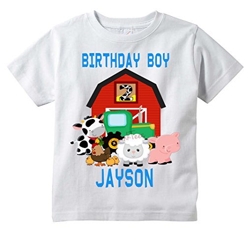 Farm Animals Personalized Family Birthday Party Shirts, White, All Sizes, Birthday Boy