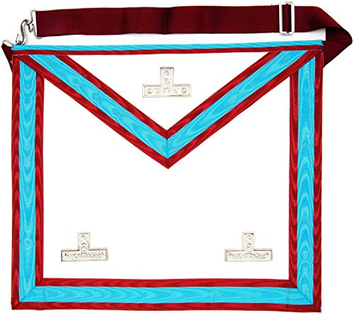 Image of THE MASONIC COLLECTION - Mark Degree Worshipful Master Apron - Lambskin Leather - With Adjustable Belt - Freemason Gift for Men