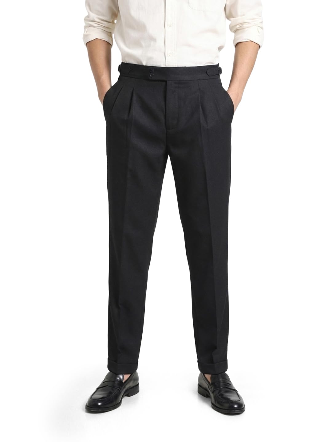 the indian garage co Men Mid-Rise Stretchable Relaxed Fit Gurkha Pants-picture-56