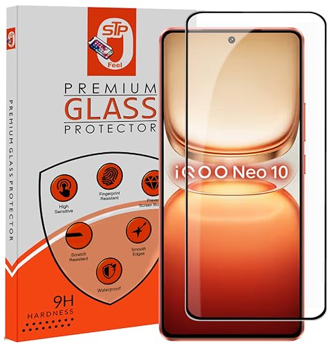 Image of Premium HD+ Tempered Glass Screen Protector Guard Compatible For IQOO Neo 10 5G (6.78 Inch, Pack of 1) | Edge to Edge Coverage With Easy to installation kit for Smartphone