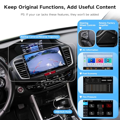 Dasaita 8GB+256GB Head Unit for Honda Accord 2013 2014 2015 2016 2017 - image 3