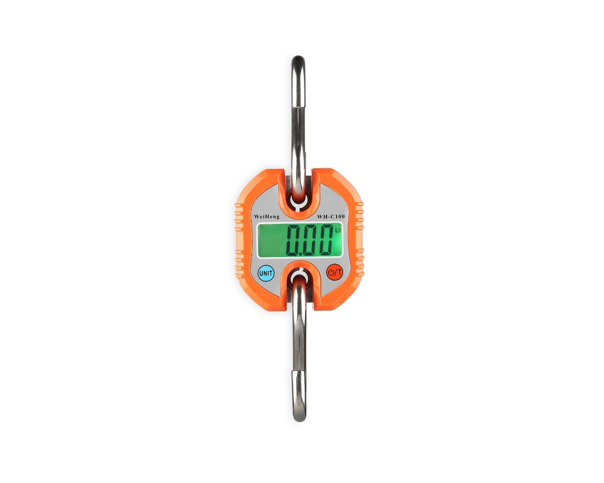 150/200/500 kg waga dźwigowa, wytrzymały hak do ważenia, przenośna elektroniczna cyfrowa waga dźwigowa Steelyard LCD(Orange 150kg 0.01g)